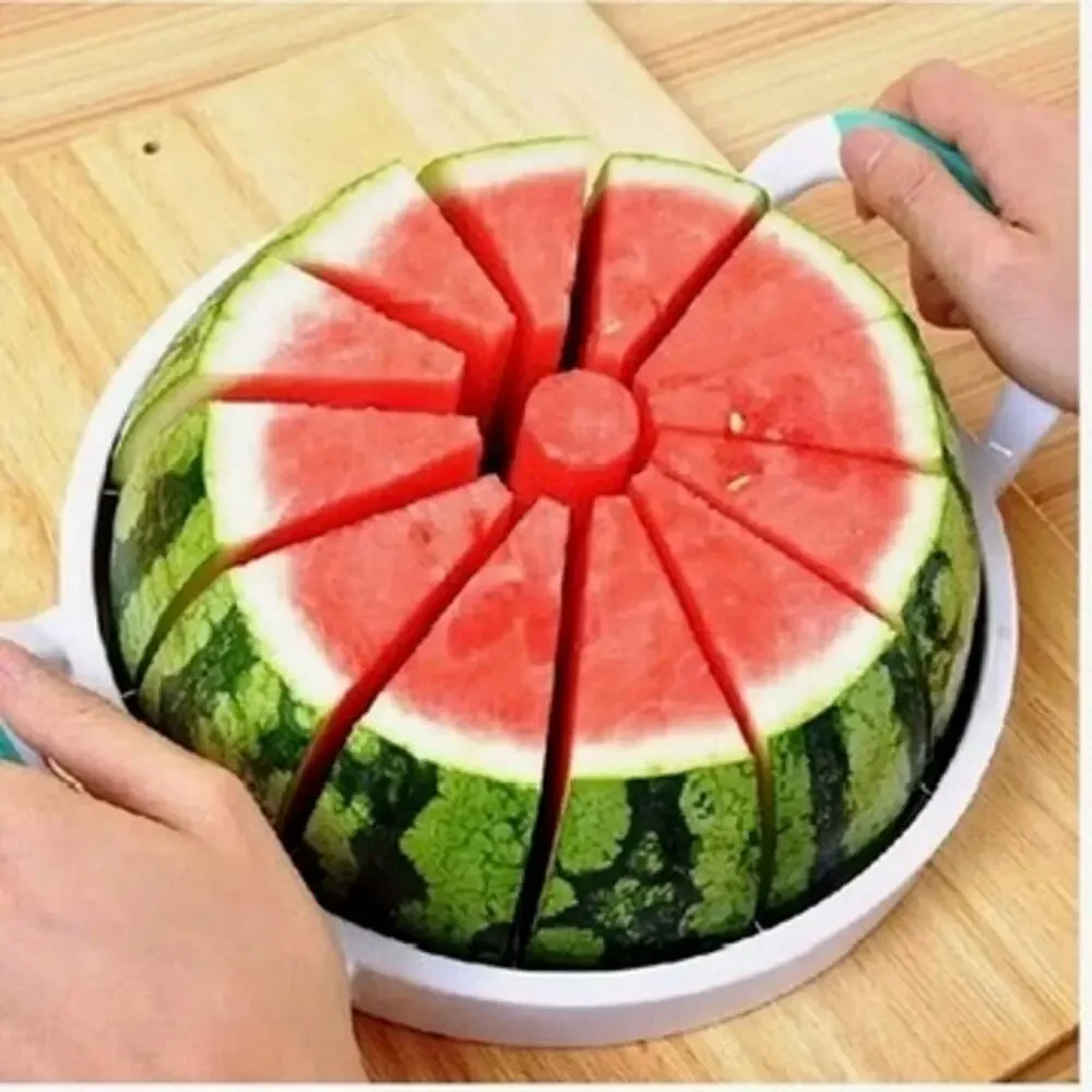 Modern Home Watermelon Melon Slicer Cutter‎ Corer 12-Slice Dual Handles